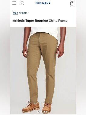 Old Navy Men's Khaki Athletic Taper Chino Pants